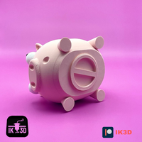 Cute Round Piggy Money Bank - Coin Saver for Kids & Desk Decor