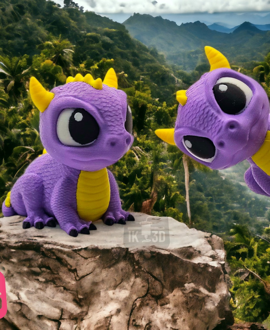Iconic Baby Dragon 3D Printed Figurine - Whimsical Fantasy Decor & Gift