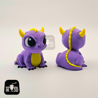 Iconic Baby Dragon 3D Printed Figurine - Whimsical Fantasy Decor & Gift