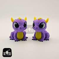 Iconic Baby Dragon 3D Printed Figurine - Whimsical Fantasy Decor & Gift