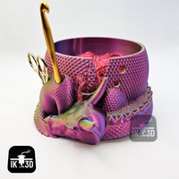 Fantasy Dragon Yarn & Crafting Bowl –Organizer with Tool Holders