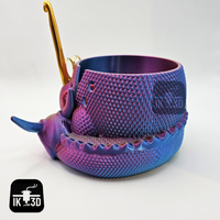 Fantasy Dragon Yarn & Crafting Bowl –Organizer with Tool Holders