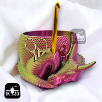 Fantasy Dragon Yarn & Crafting Bowl –Organizer with Tool Holders