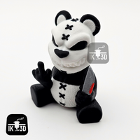 Naughty Panda Flipping the Bird Figurine | Funny PLA Middle Finger Desk Decor