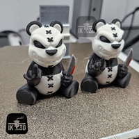 Naughty Panda Flipping the Bird Figurine | Funny PLA Middle Finger Desk Decor