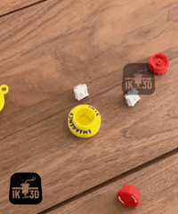 Tactile Fidget Clicker Keychain, Red Button Stress Relief Toy