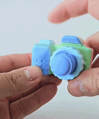 Sensory 3-in-1 Camera Fidget Toy with Clicky Shutter for Stress Relief