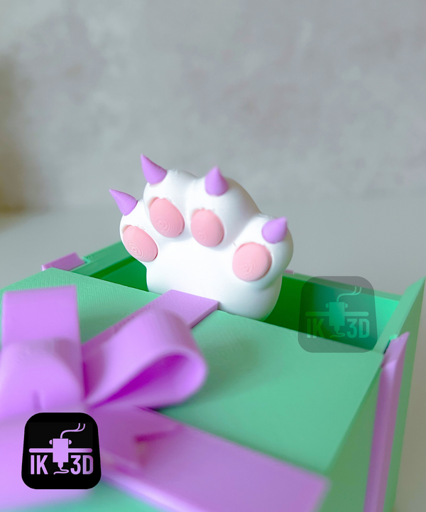 Pop-Up Cat Paw Gift Box - Unique Surprise