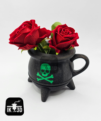 Gothic Cauldron Can Holder Spooky Drink Insulator for Halloween & Dark Aesthetic