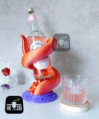 Deep Sea Octopus Tentacle Wine Bottle Holder - Nautical Ocean Decor Sculpture