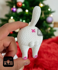 Knitted-Style Cat Butt Ornament | Funny Feline Christmas Decor Gift