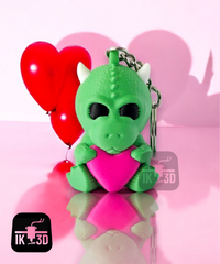 Personalized Baby Dragon Figurine Keychain | Valentine's Day Gift for Dragon Lovers
