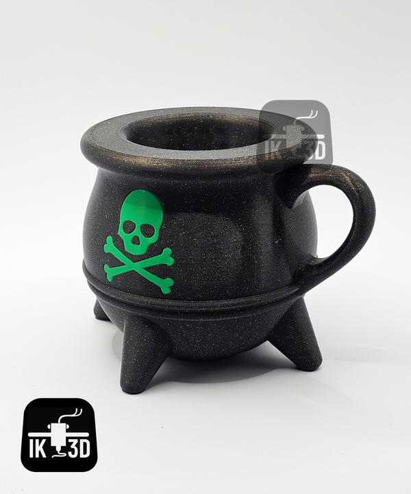 Gothic Cauldron Can Holder Spooky Drink Insulator for Halloween & Dark Aesthetic