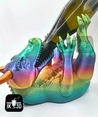 Whimsical Dragon Wine Bottle Holder Statue | Fantasy Home Decor Gift