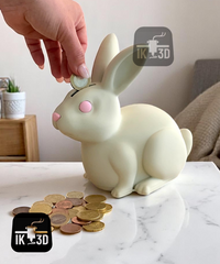 Cute Sitting Bunny Piggy Bank | Rabbit Coin Bank for Kids & Adults