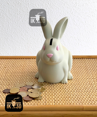 Cute Sitting Bunny Piggy Bank | Rabbit Coin Bank for Kids & Adults