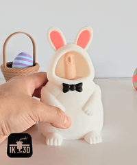 Mr Nice Guy Dark Easter Bunny Figurine | Edgy Holiday Decor Gift