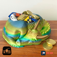 Sleepy Dragon Candy Bowl & Planter - Adorable Desktop Coin & Trinket Keeper