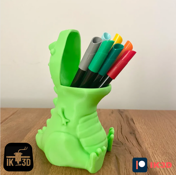 Cute Chubby T-Rex Dinosaur Pen and Pencil Holder Desk Organizer