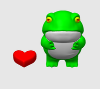 Cheeky Frog Figurine Holding a Heart - Cute Romantic Novelty Gift Decor