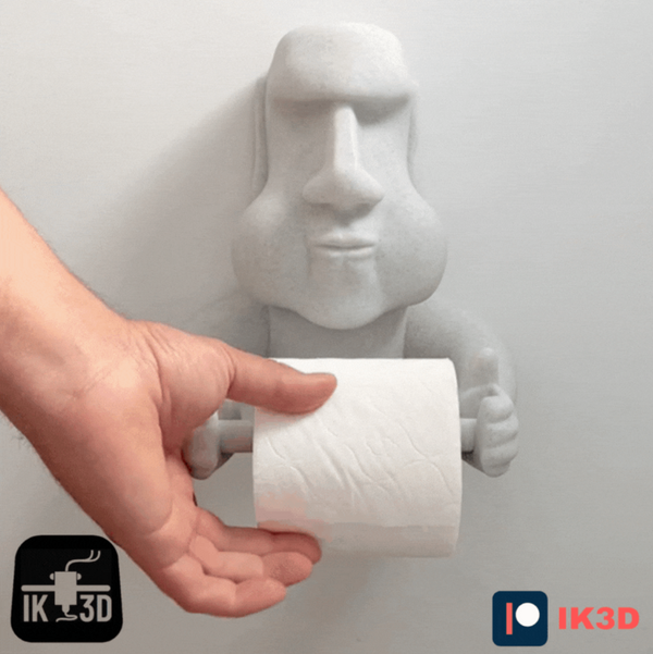 Funny Moai Easter Island Statue Toilet Paper Holder - Wall Mounted Decor