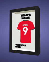 Personalized Football Jersey Frame – Custom Name & Number Wall Decor for Fans