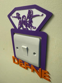 Personalised K-Pop Style Light Switch Cover | Custom Name 3D Printed Room Decor | Girls Bedroom Gift