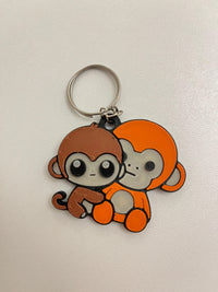 Punch Monkey Keychain Hugging Plush – Kawaii Monkey Bag Charm – Sweet Animal Keyring – Small Gift for Her – Adorable Backpack Accessory