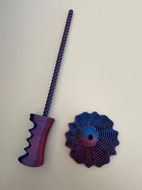 Hypnotic Fractal Fidget Screw Spinner | 3D Printed Adult Desk Toy