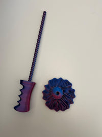 Hypnotic Fractal Fidget Screw Spinner | 3D Printed Adult Desk Toy