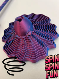 Hypnotic Fractal Fidget Screw Spinner | 3D Printed Adult Desk Toy