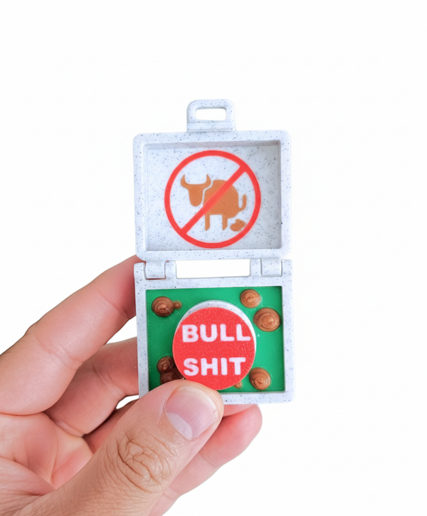 Bullshit Briefcase Clicker Toy - AI generated