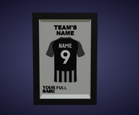 Personalized Football Jersey Frame – Custom Name & Number Wall Decor for Fans