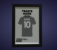Personalized Football Jersey Frame – Custom Name & Number Wall Decor for Fans
