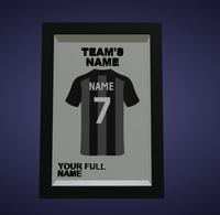 Personalized Football Jersey Frame – Custom Name & Number Wall Decor for Fans