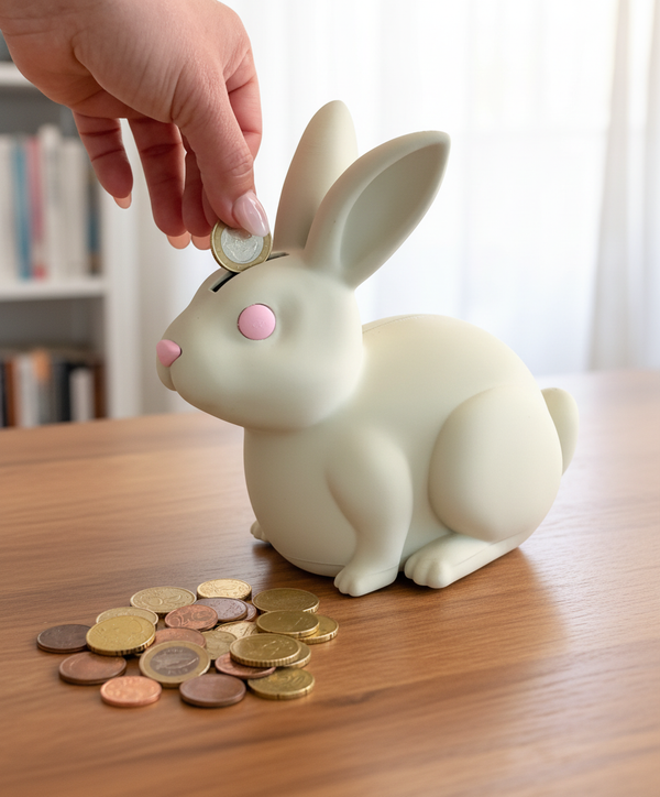 Bunny Piggy Bank - AI generated