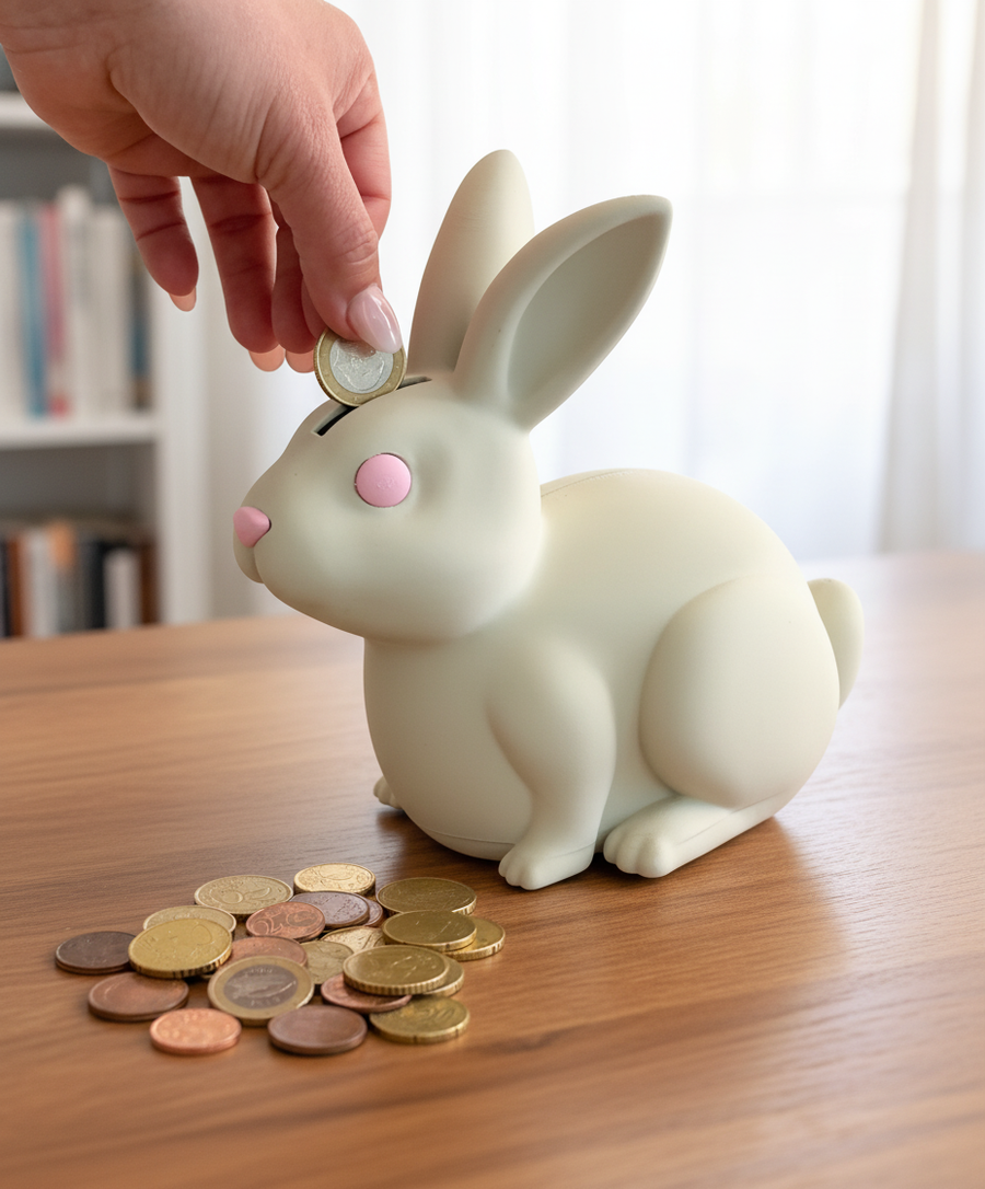 Bunny Piggy Bank - AI generated