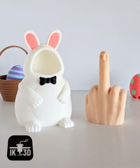 Mr Nice Guy Dark Easter Bunny Figurine | Edgy Holiday Decor Gift