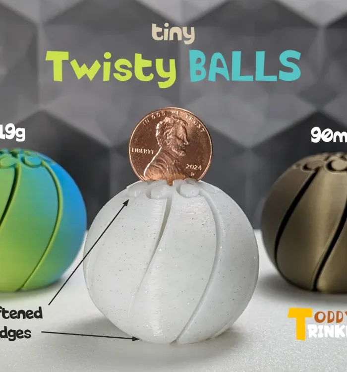 Tiny Twisty Balls Fidget Toy 8 Slices