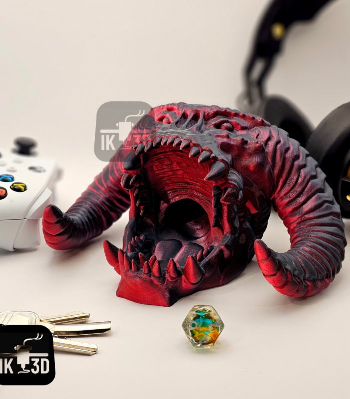 Imposing Horned Demon Head Dice Tower for Fantasy Tabletop RPGs Horned Demon Dice Tower