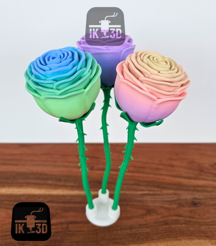Rose Multiparts(set of 3) with Holder