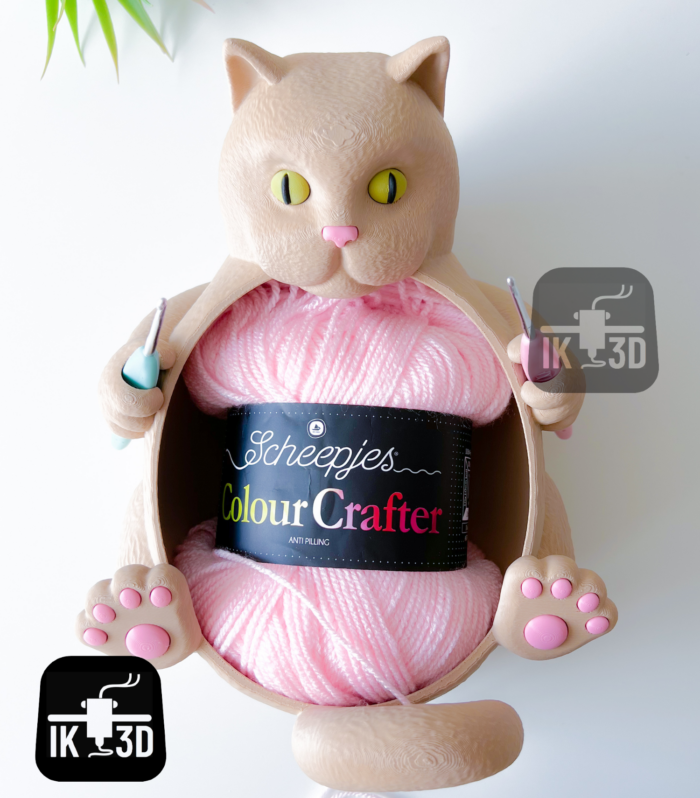 Charming Cat Yarn Bowl for Knitting & Crochet | Tangle-Free Yarn