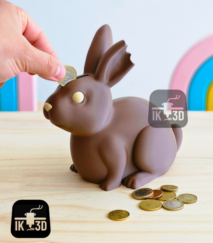 Easter Chocolate Bunny Piggy Bank - Decorative Savings Gift for Kids & Adults