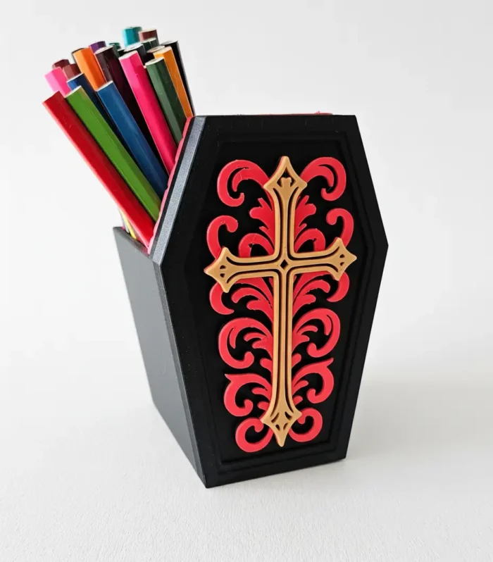 Coffin Pen Holder Multiparts - AI generated