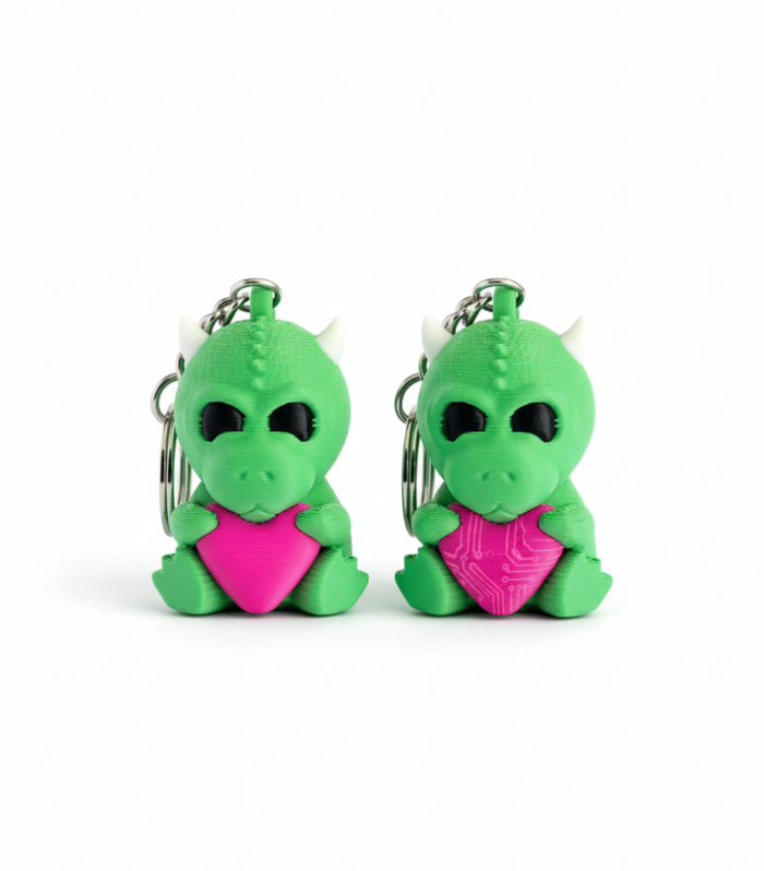Baby Dragon Valentine's Day Figurine - AI generated