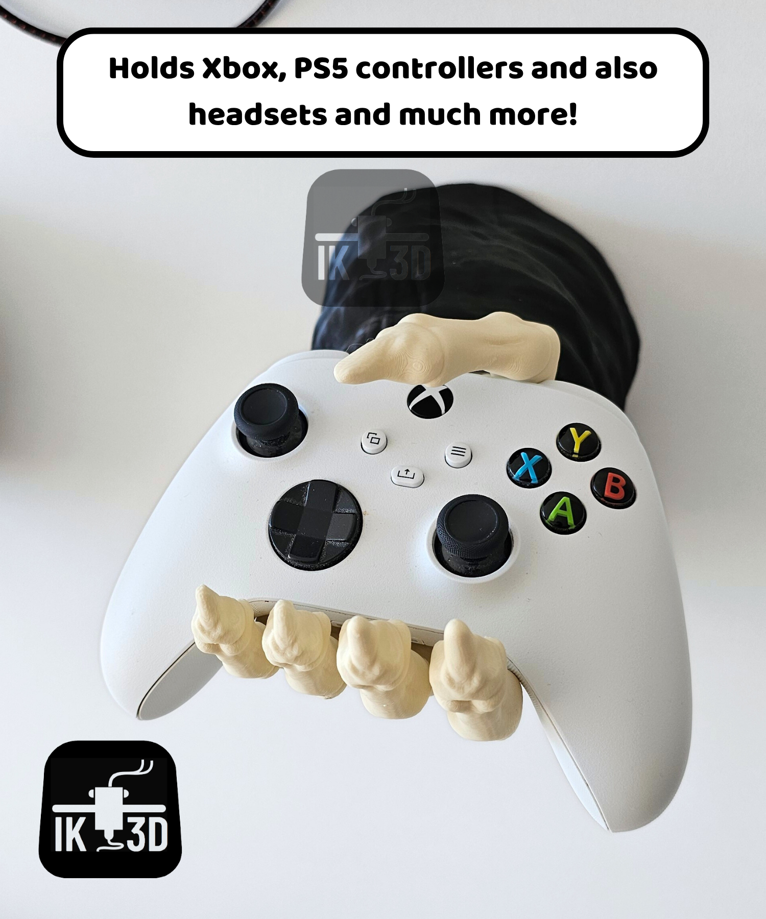Haunting Grim Reaper Wall Mount Gaming Headset & Controller Holder - Image 6