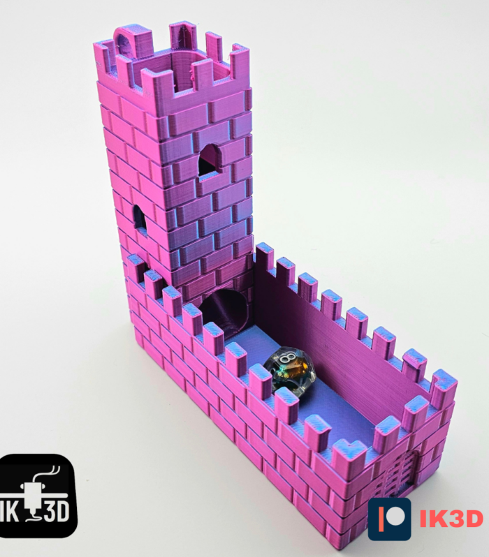 Medieval Foldable PLA Watchtower Dice Tower for Tabletop RPGs & Storage