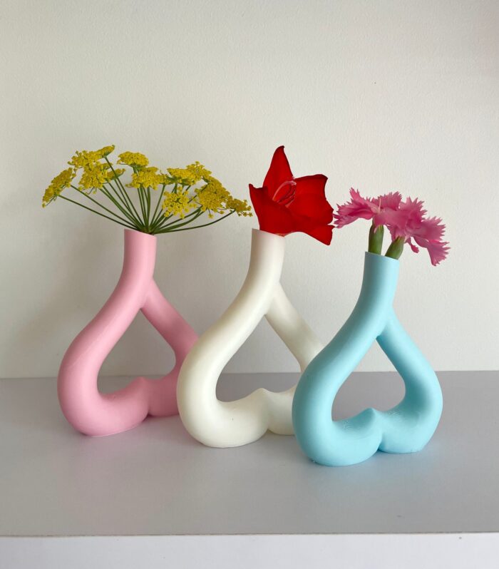 Minimalist Heart Vase for Fresh & Dried Flowers | Romantic Home Decor