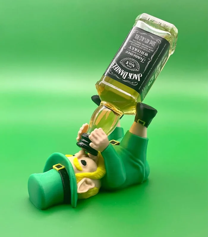 St. Patrick's Day Leprechaun Mini Alcohol Bottle Holder - Festive Home Bar Decor