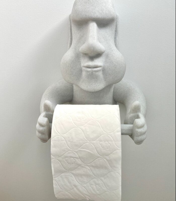 Funny Moai Easter Island Statue Toilet Paper Holder - Wall Mounted Decor